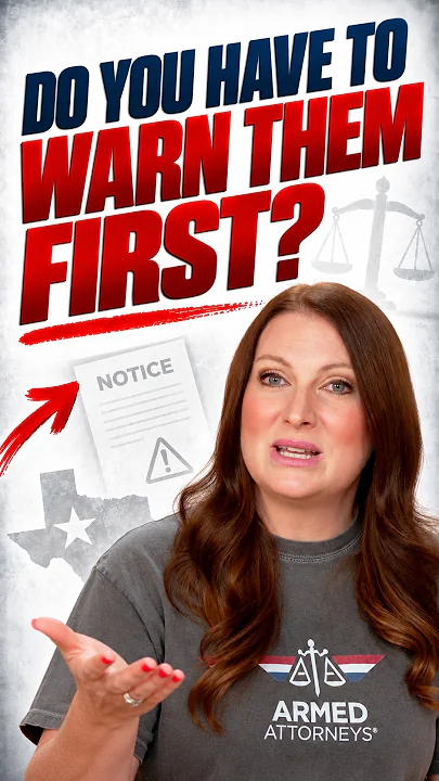 DO you have to warn them FIRST?