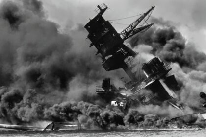 Japan Lost World War II the Second Bombs Fell on US Navy Battleships At Pearl Harbor