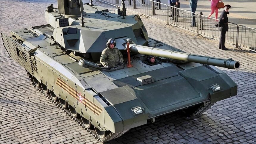 A tank with an unmanned turret and an armored crew capsule was shown off in 2015, kept out of its own country’s war because cheap drones might kill it, and is now being redrawn around a 152mm gun with 40 rounds, 24 in the autoloader, and a drone on a tether