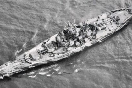 45,000-Ton US Navy Battleship USS Alabama Was Towed Through the Panama Canal With 11 Inches of Clearance on Each Side. She Carried 9 16-Inch Guns Firing 2,700-Pound Shells, Earned 9 Battle Stars Across the Pacific, and Never Lost a Sailor to Enemy Fire.